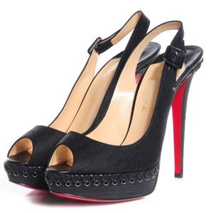NEW Christian Louboutin Peep Toe Slingbacks